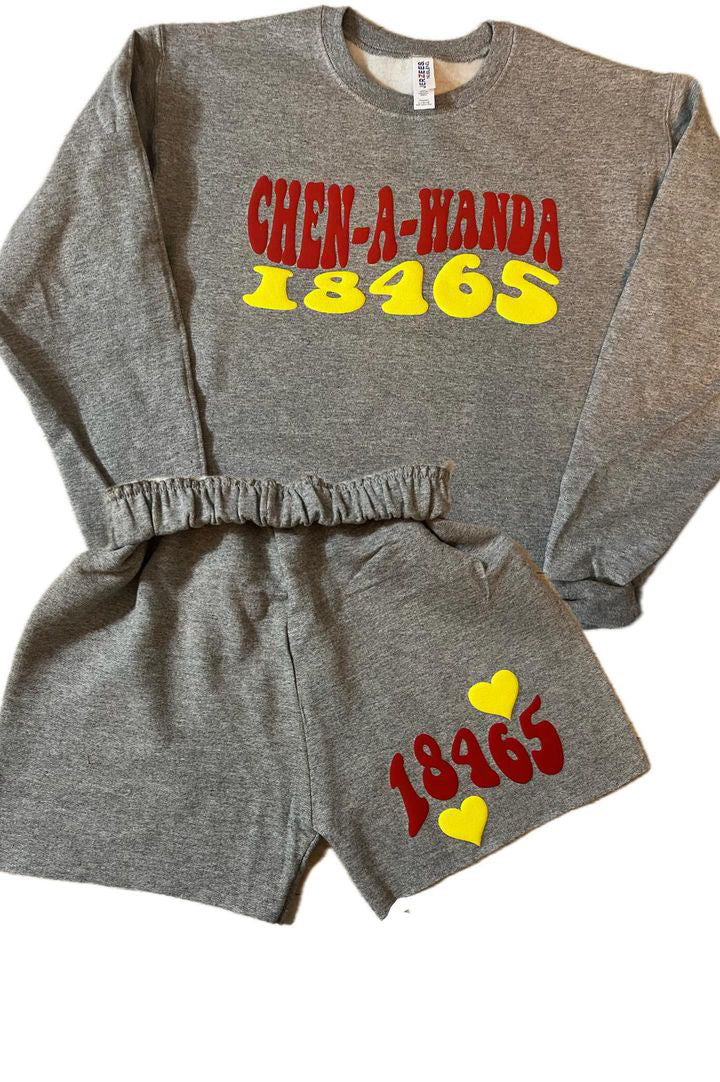 Love Puff Crop Sweatshirt